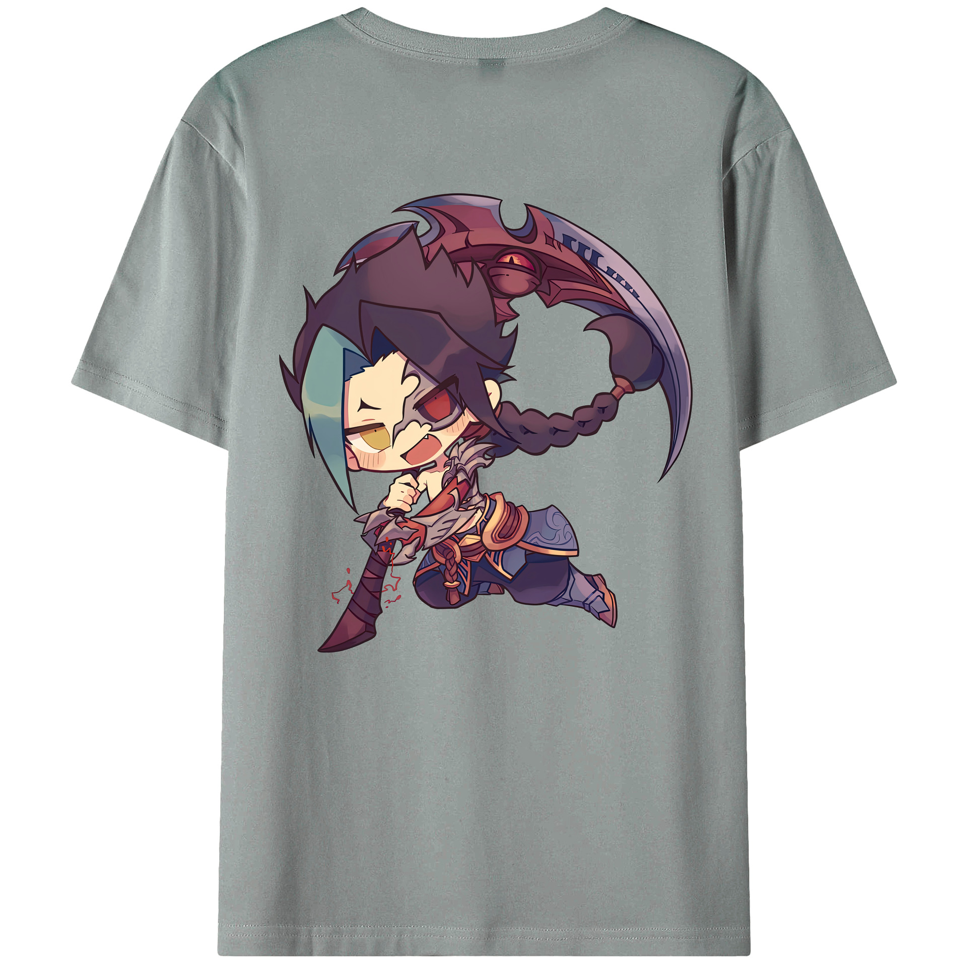 （画像用） リーグ・オブ・レジェンド League of Legends LOL 綿100％ メンズ半袖Tシャツ（バックプリント） 通気性
